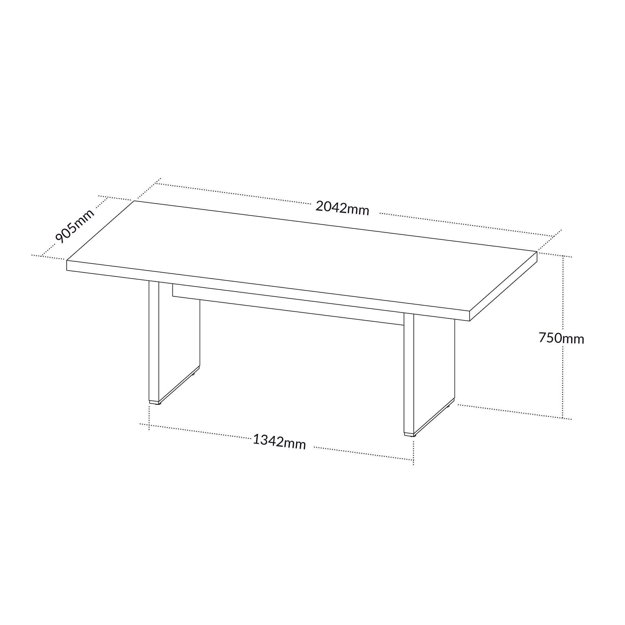 Mesa de Reunião Retangular Tampo 50mm
