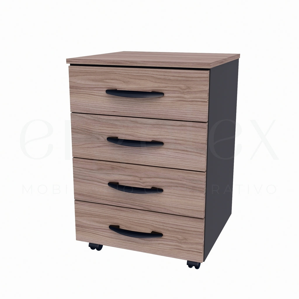 Gaveteiro Volante Escritorio com 4 Gavetas Soft 15mm