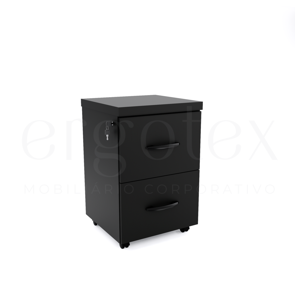 Esquerdo Arquivo para Pasta Suspensa com 2 Gavetas Tampo 40mm