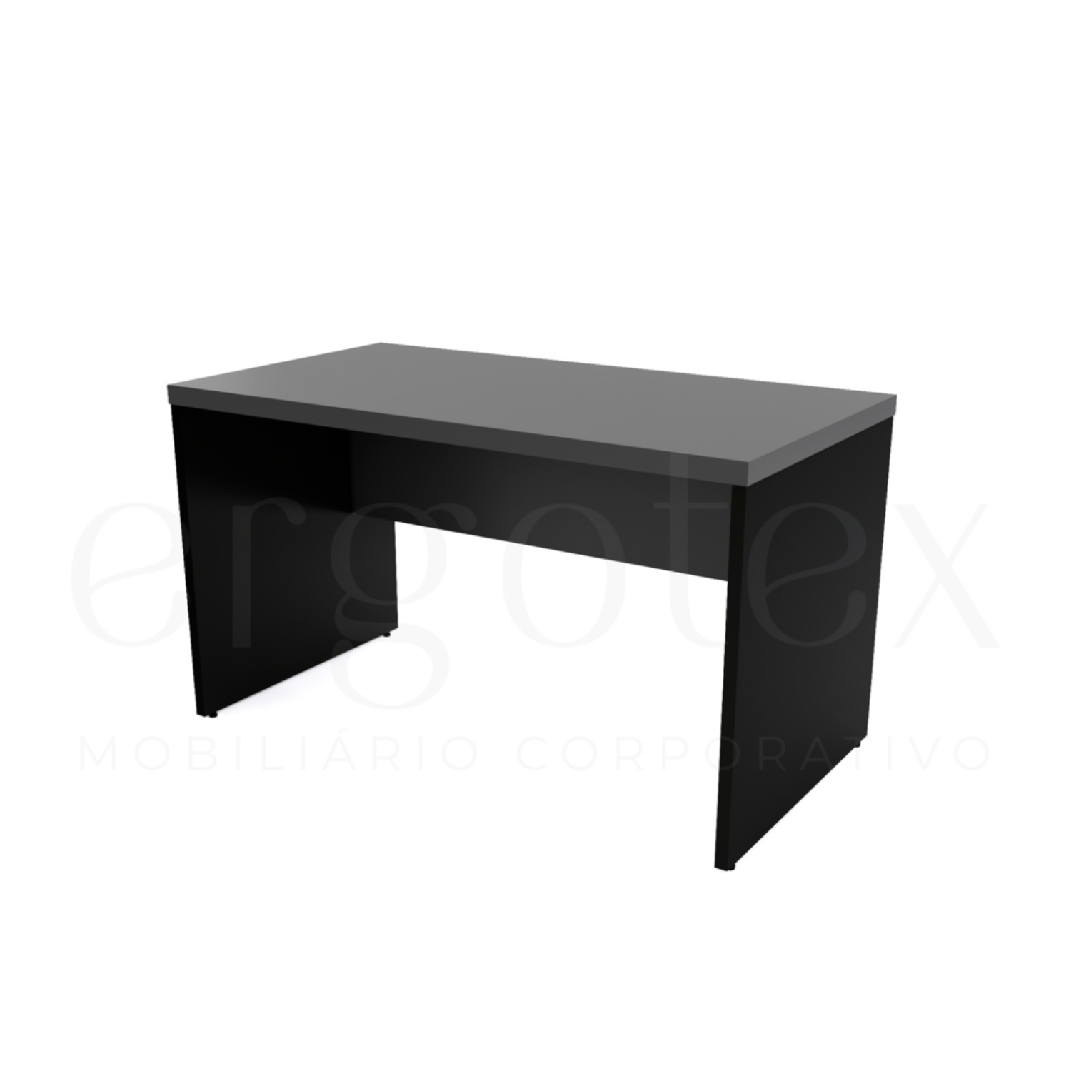 Mesa Reta Pé Painel Tampo 30mm