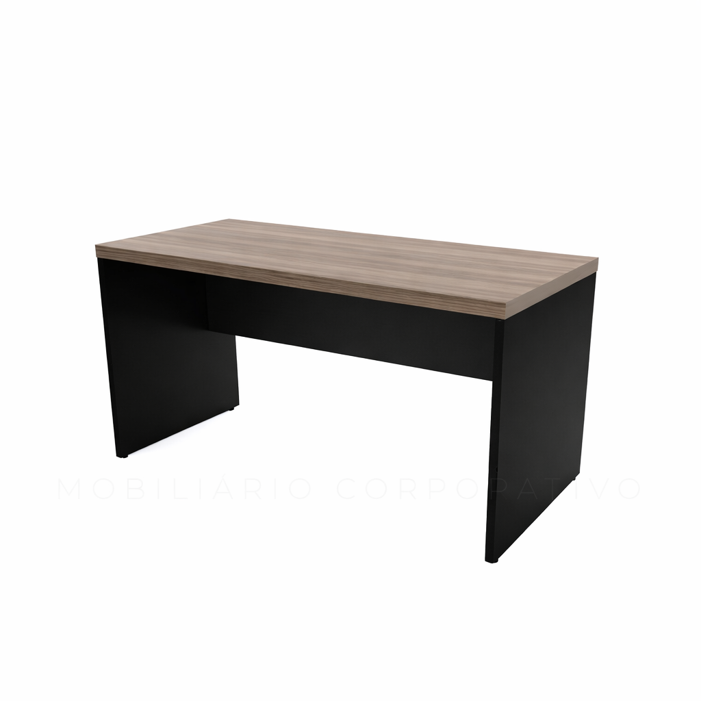 Mesa Reta Pé Painel Tampo 30mm