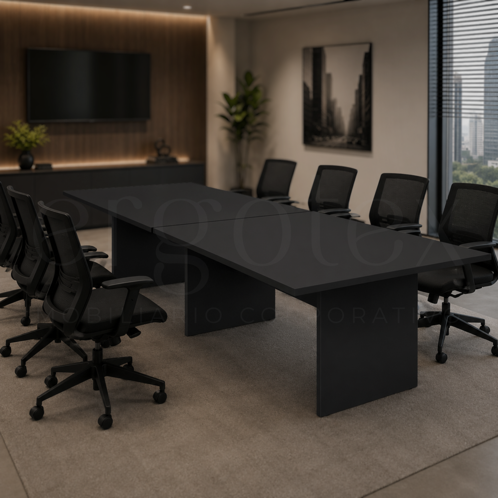Mesa de Reunião Escritório Bipartida 30mm