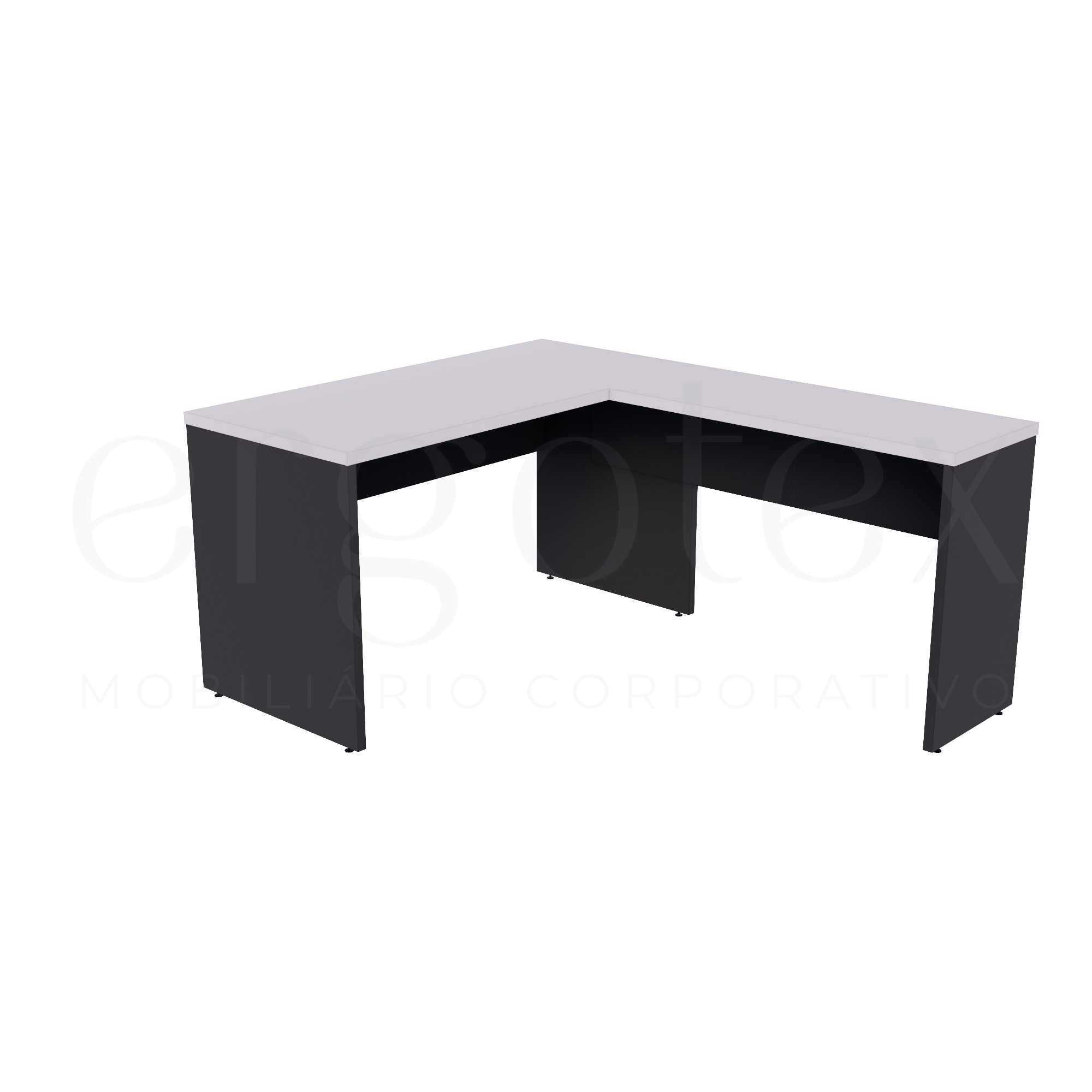 Mesa em L Escritório Tampo 30mm