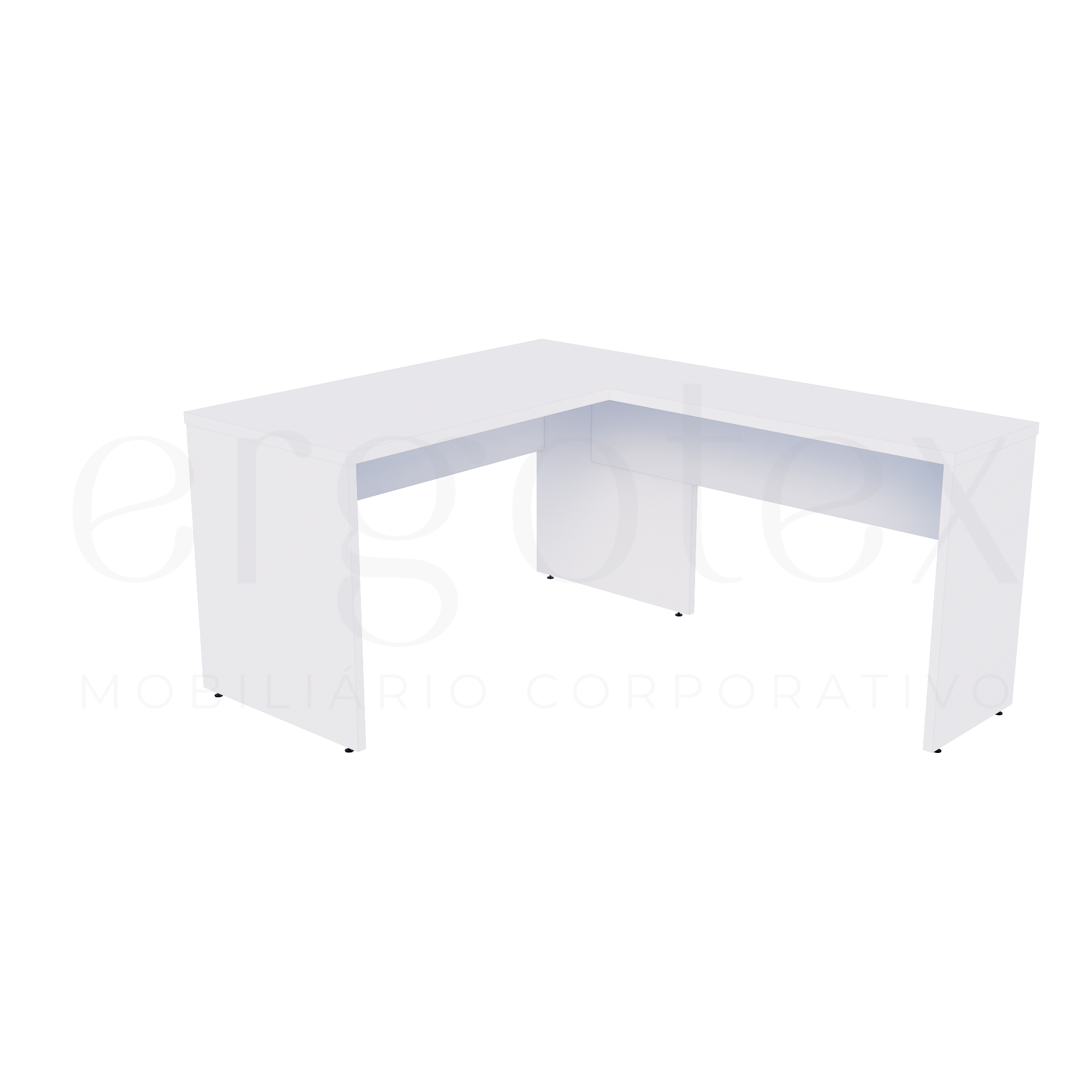 Mesa em L Escritório Tampo 30mm