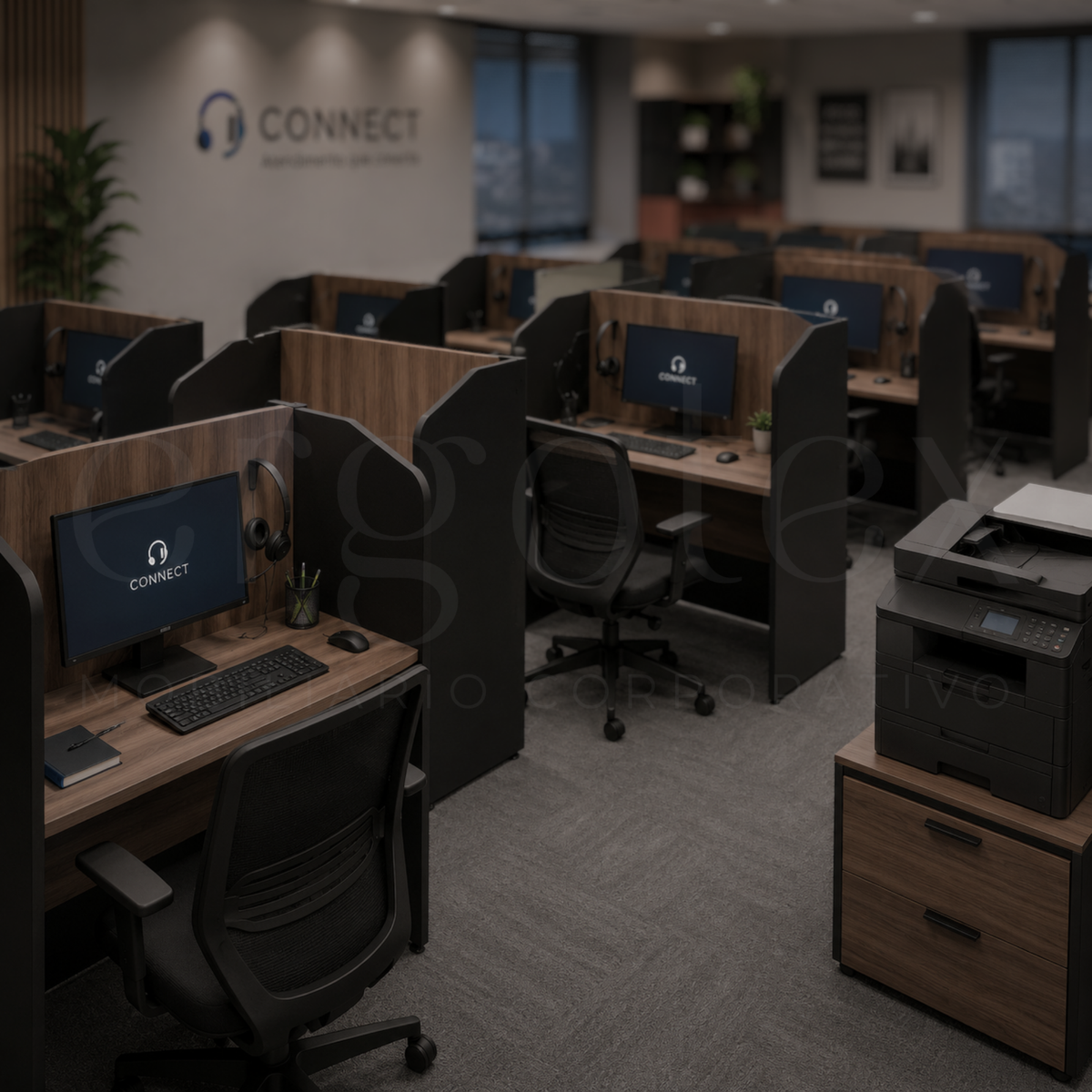 Cabine de Telemarketing 30mm