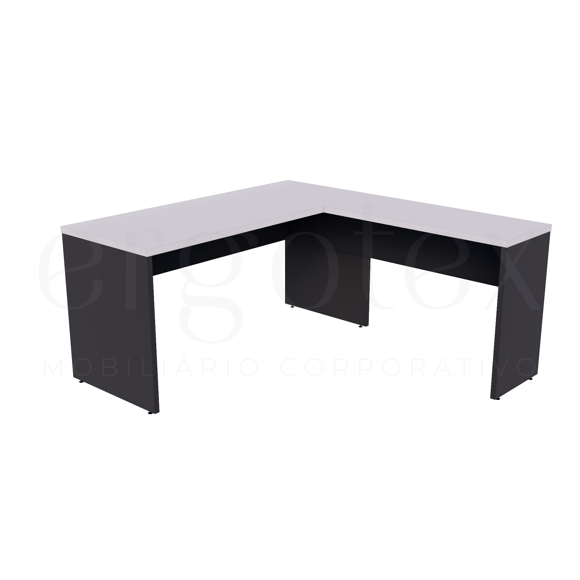 Mesa em L Escritório Tampo 30mm