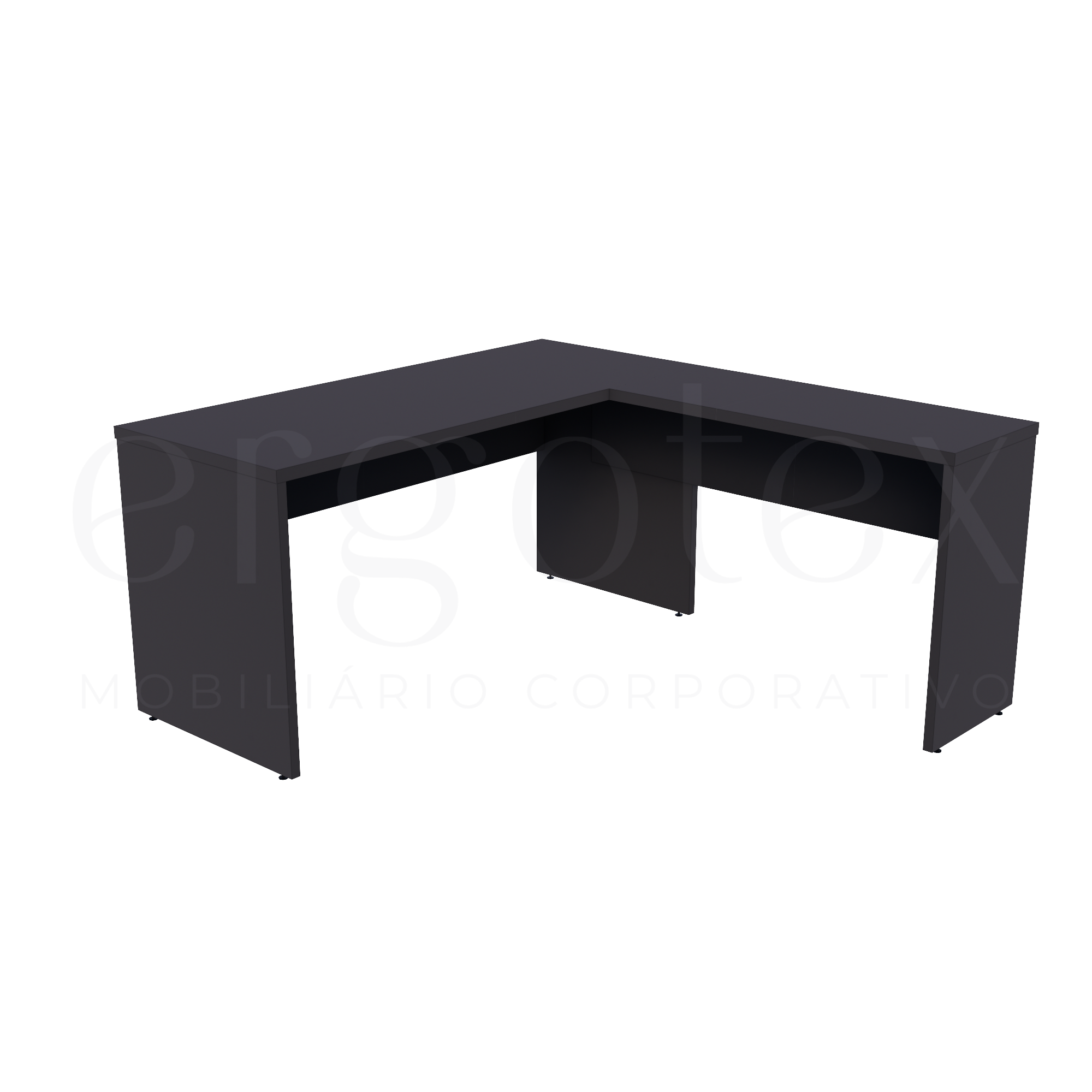 Mesa em L Escritório Tampo 30mm