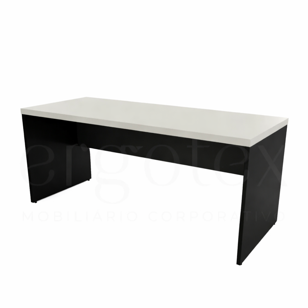 Mesa Reta Pé Painel Tampo 30mm