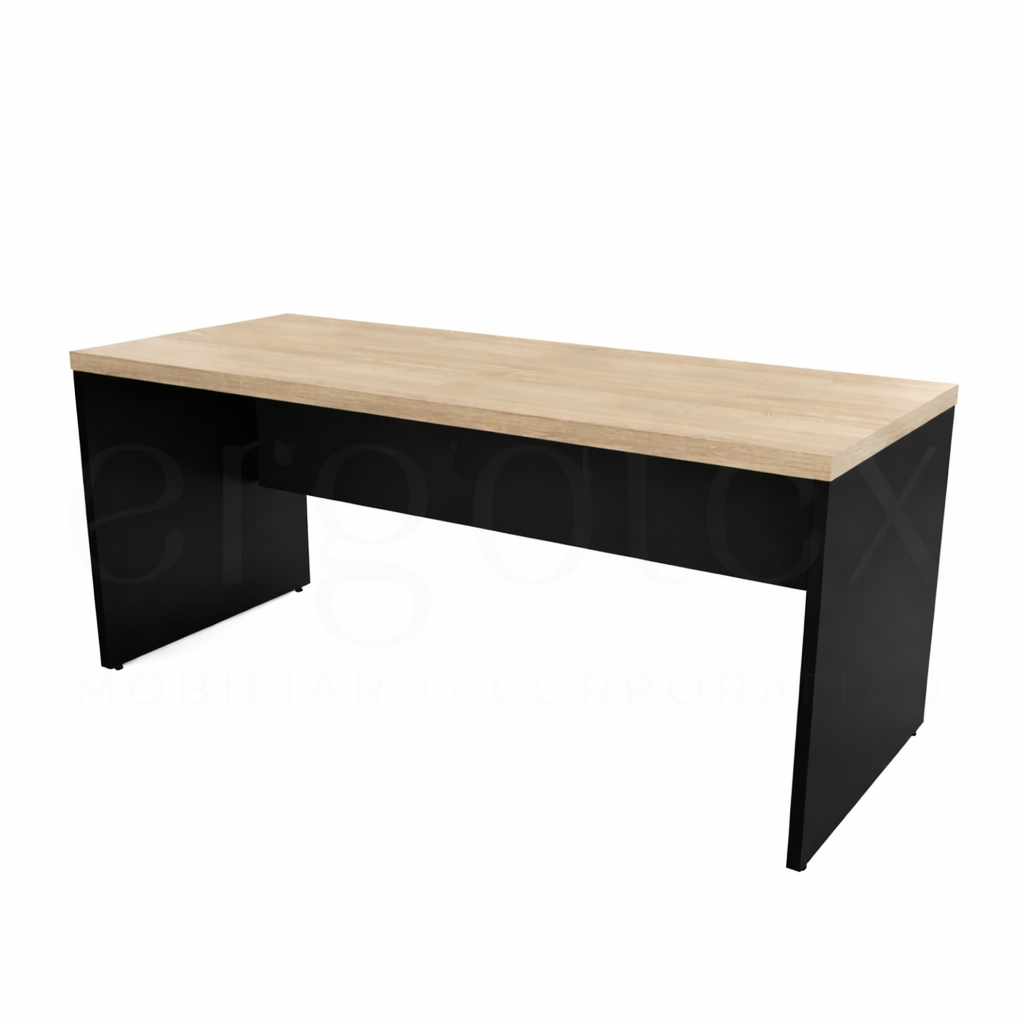 Mesa Reta Pé Painel Tampo 30mm