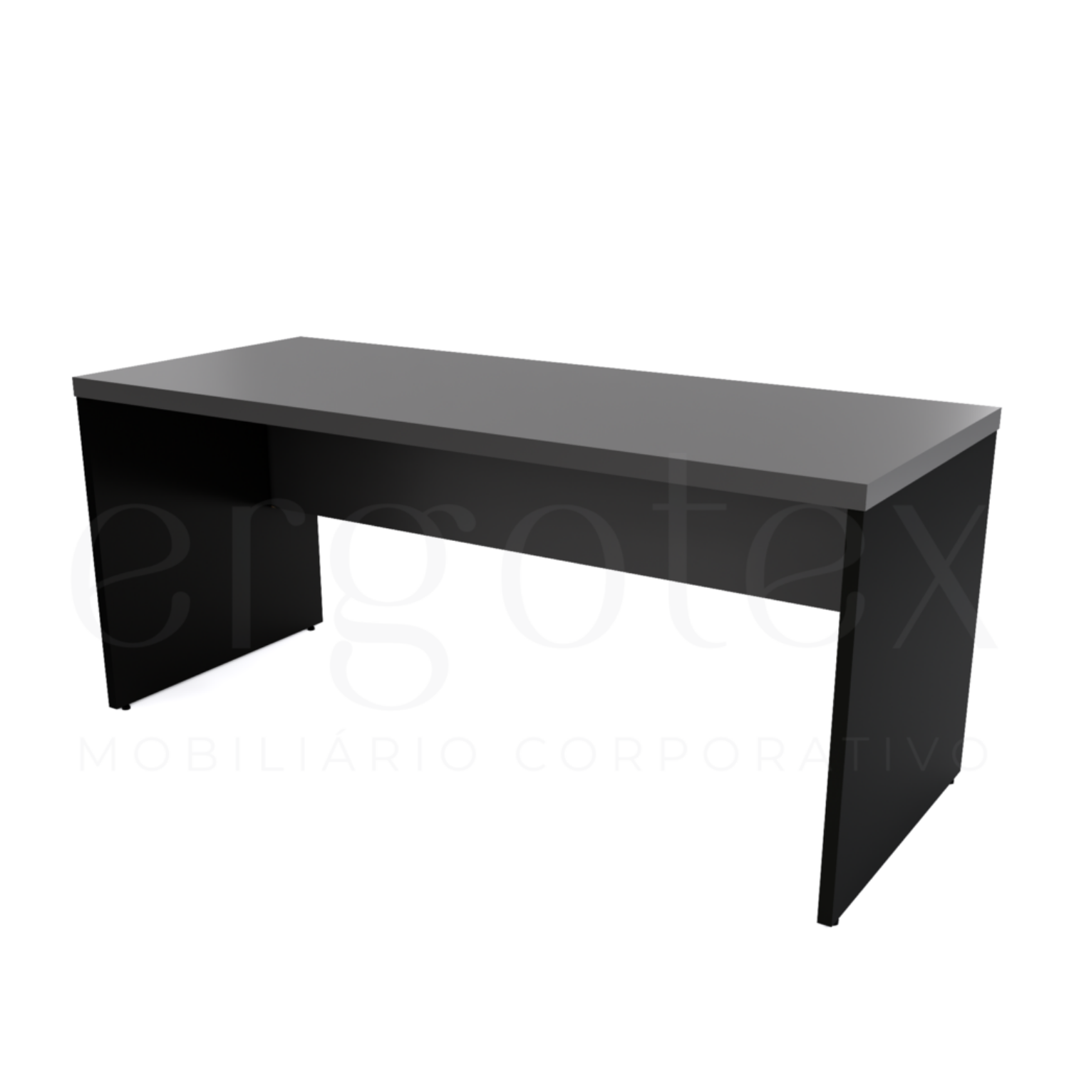 Mesa Reta Pé Painel Tampo 30mm