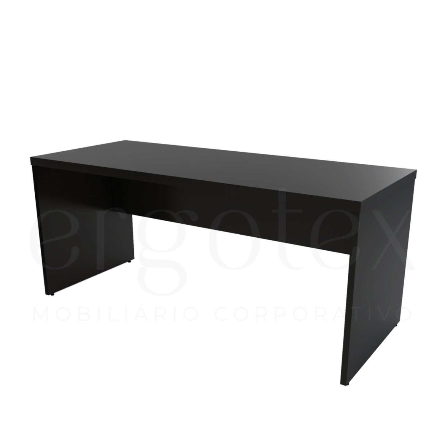 Mesa Reta Pé Painel Tampo 30mm