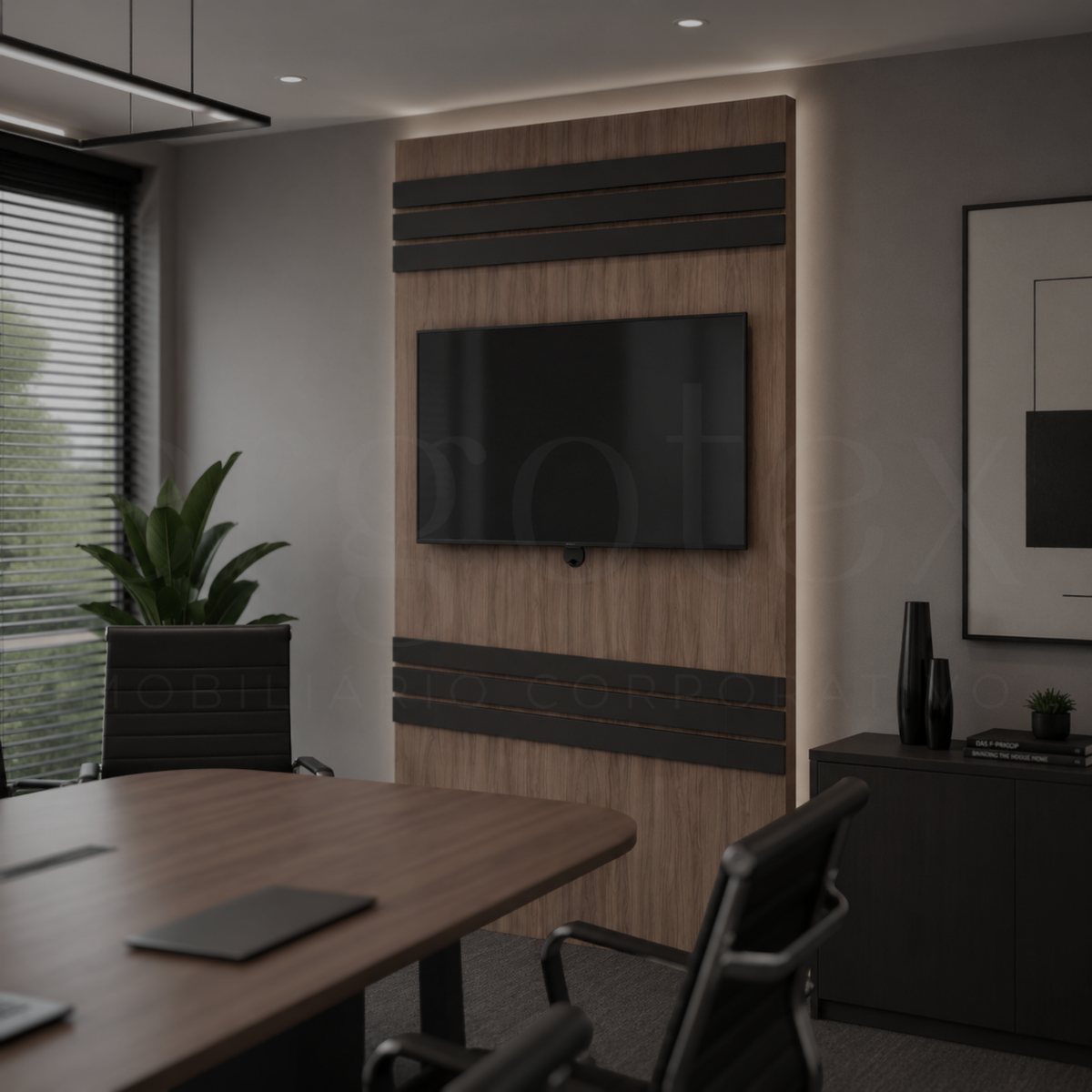 Painel de TV Ripado