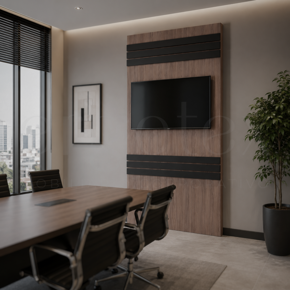 Painel de TV Ripado