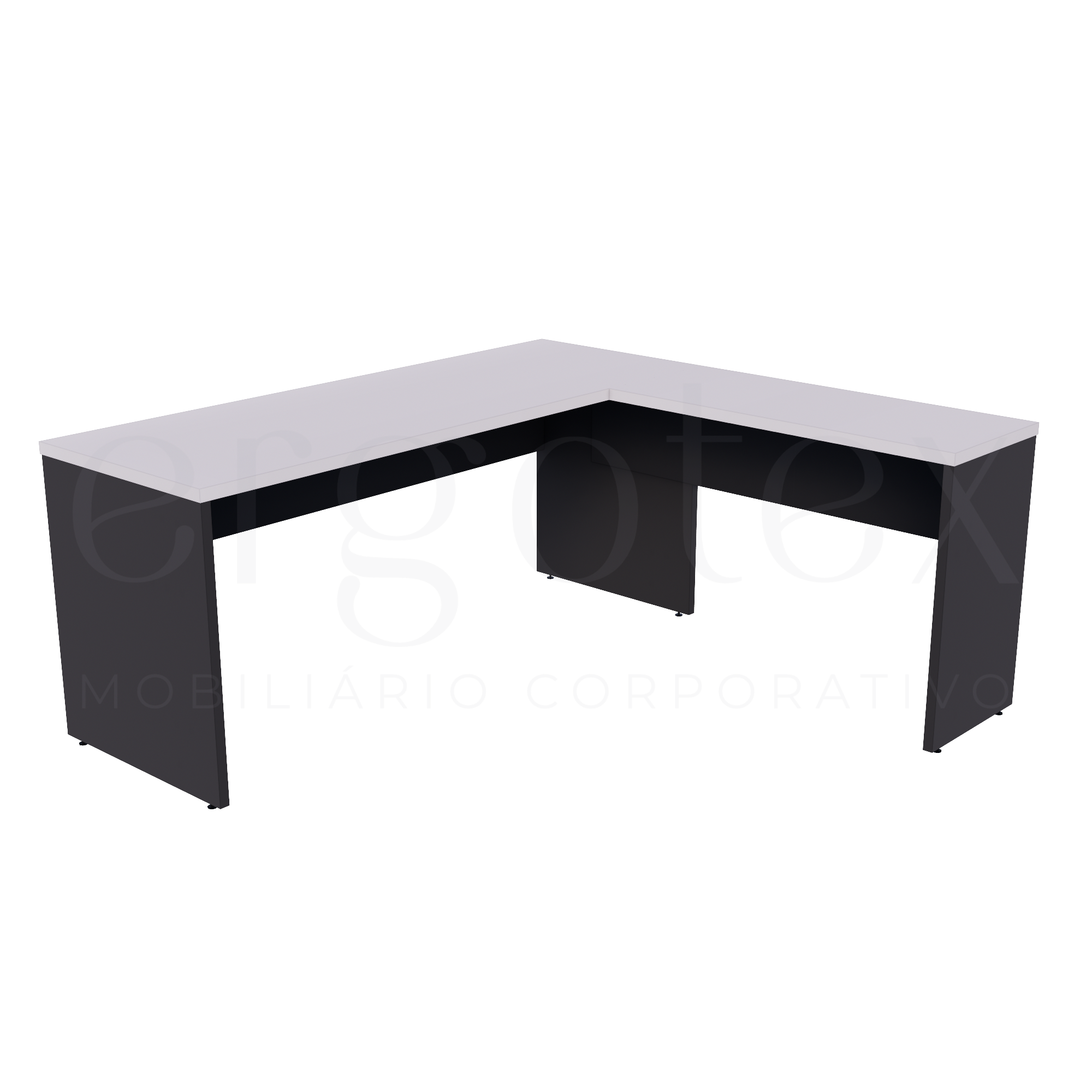 Mesa em L Escritório Tampo 30mm