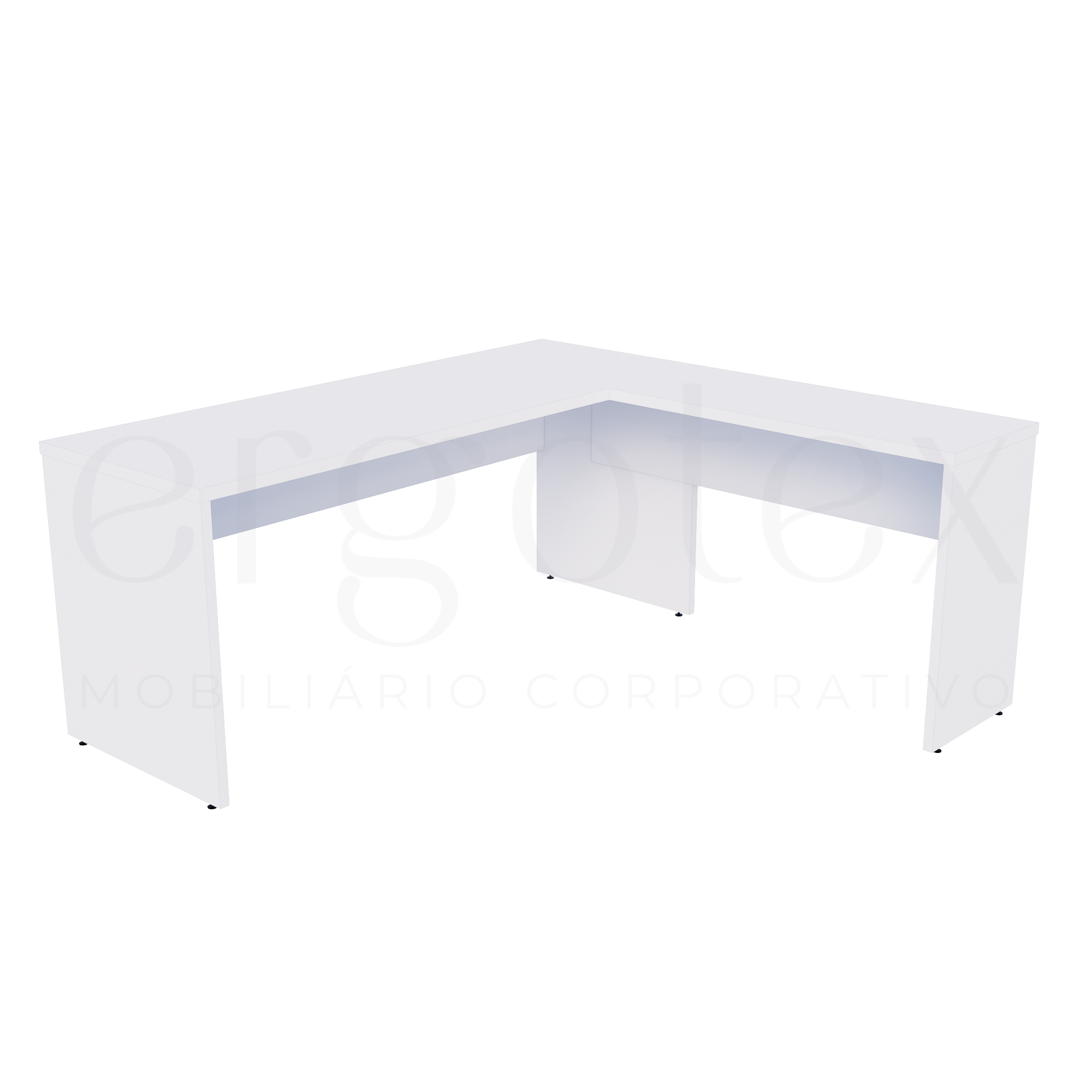 Mesa em L Escritório Tampo 30mm