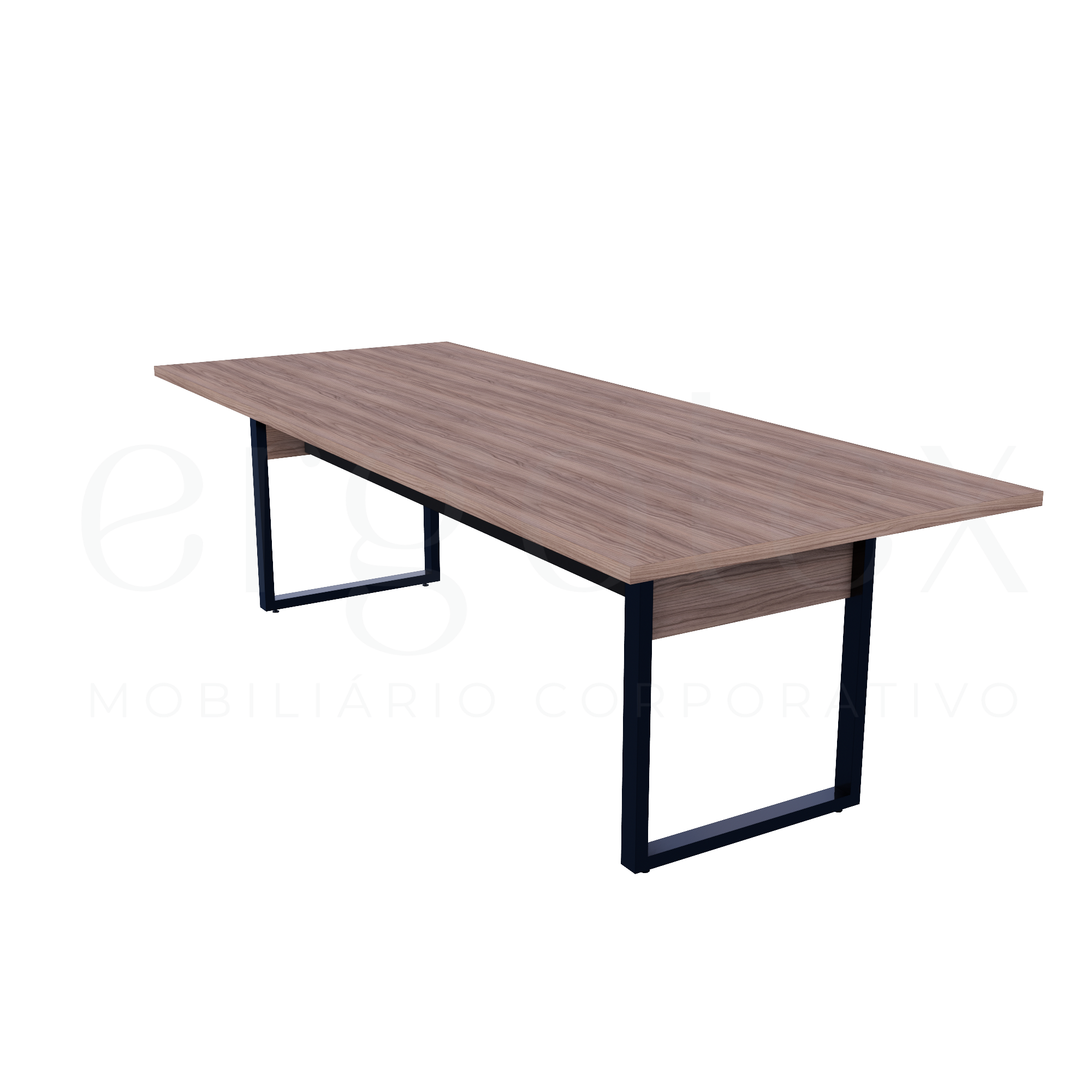Mesa de Reunião Industrial Tampo 30mm Preto