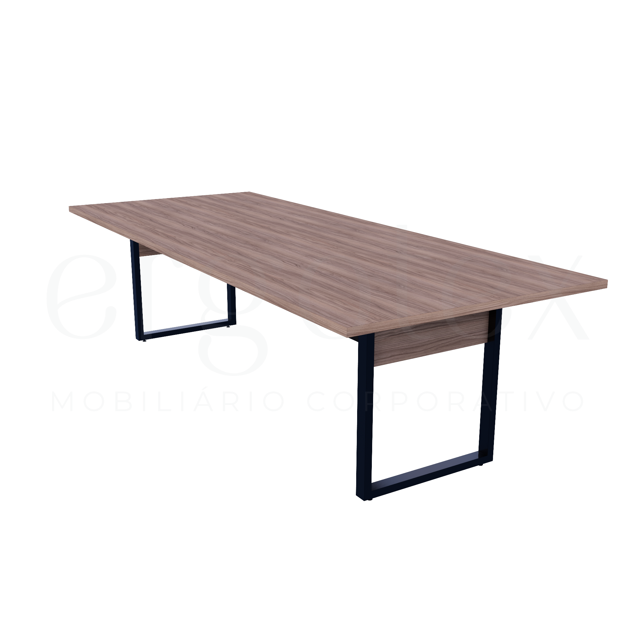 Mesa de Reunião Industrial Tampo 30mm Preto
