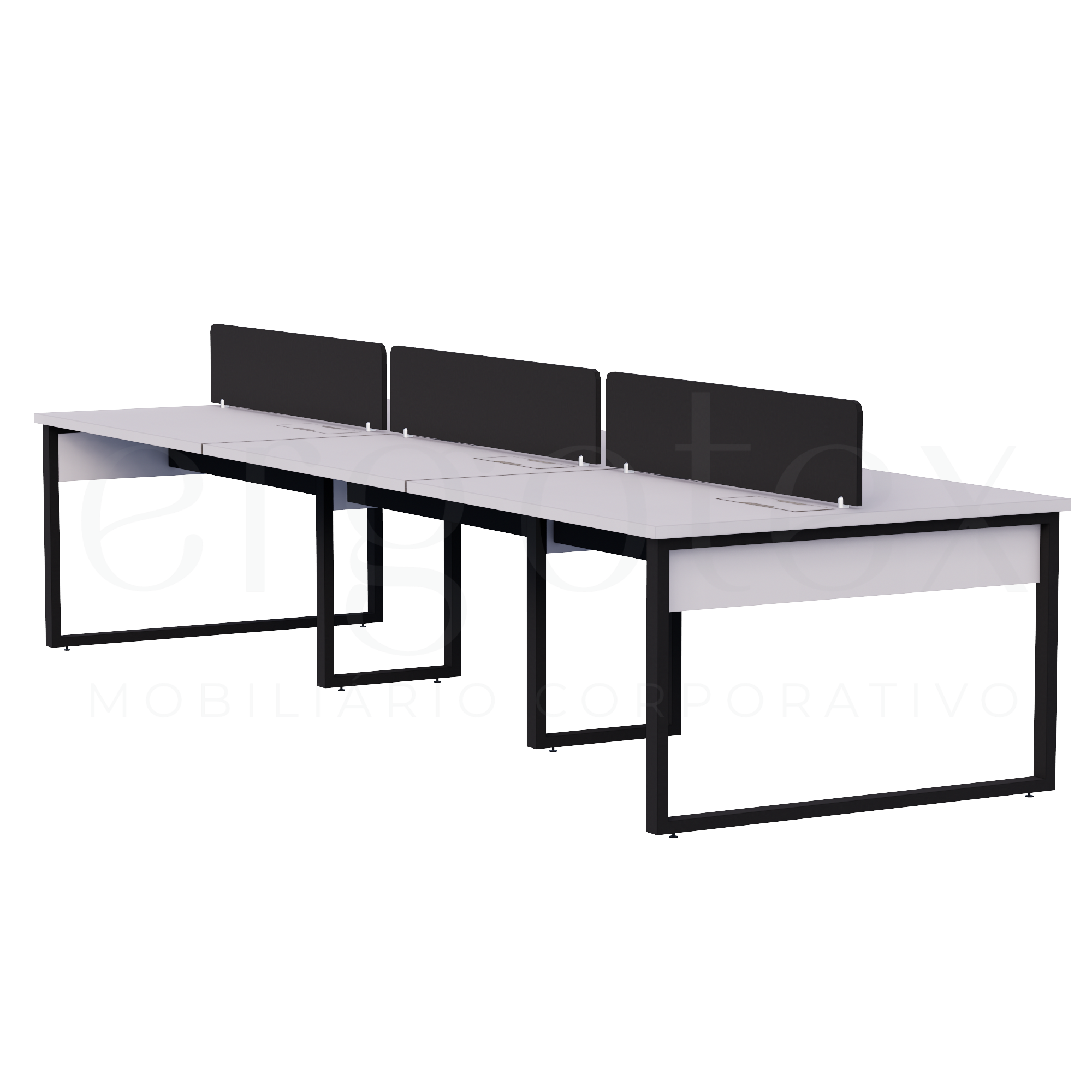 Plataforma de Trabalho Steel Tampo 30mm Industrial Preto