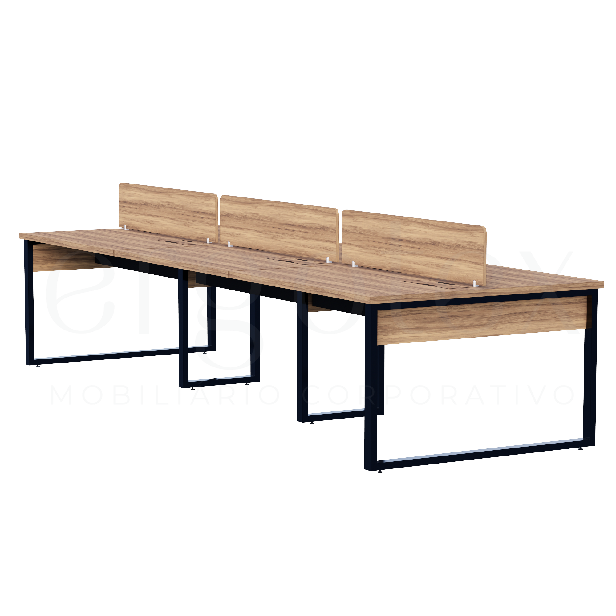 Plataforma de Trabalho Steel Tampo 30mm Industrial Preto