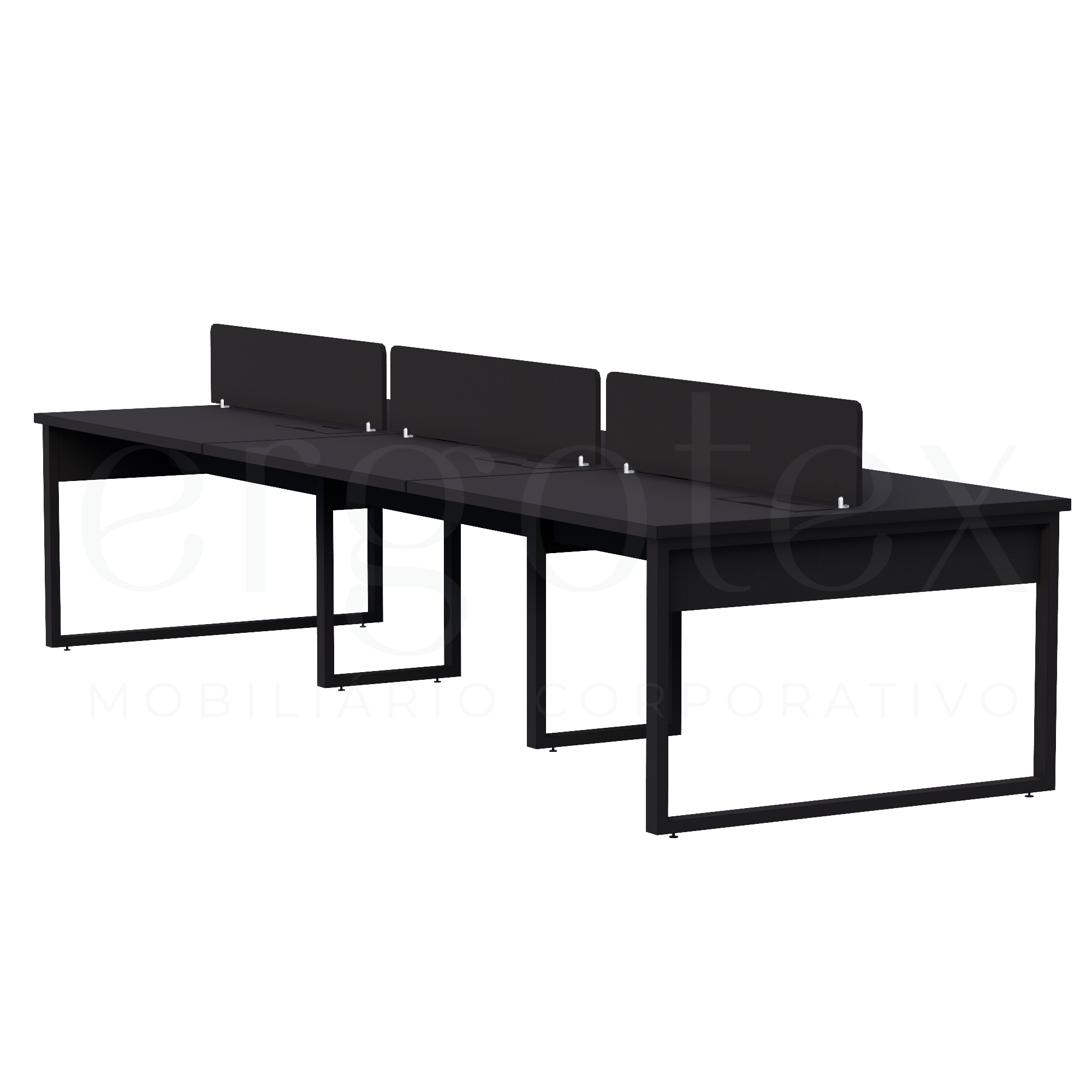 Plataforma de Trabalho Steel Tampo 30mm Industrial Preto