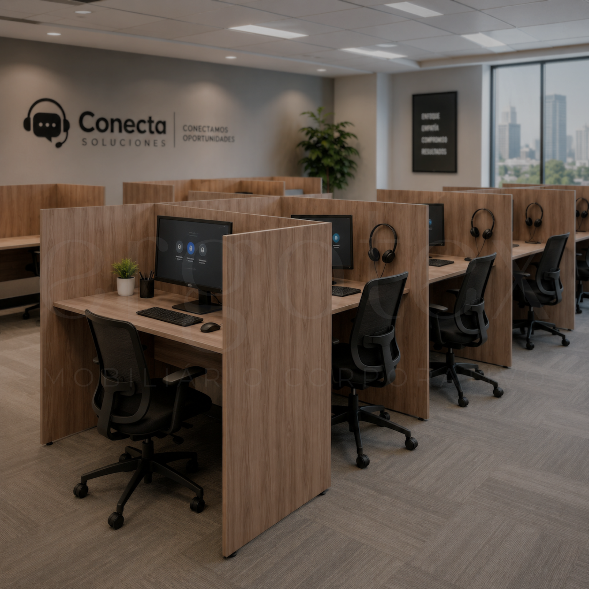 Cabine de Telemarketing 1 Lugar Soft 15mm