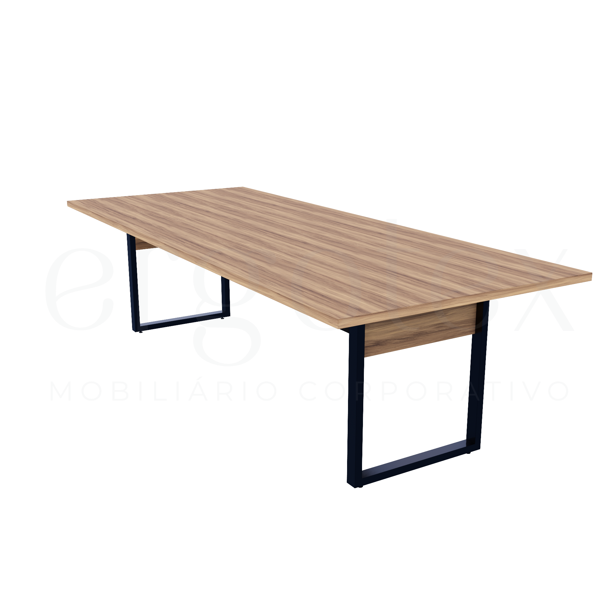 Mesa de Reunião Industrial Tampo 30mm Preto