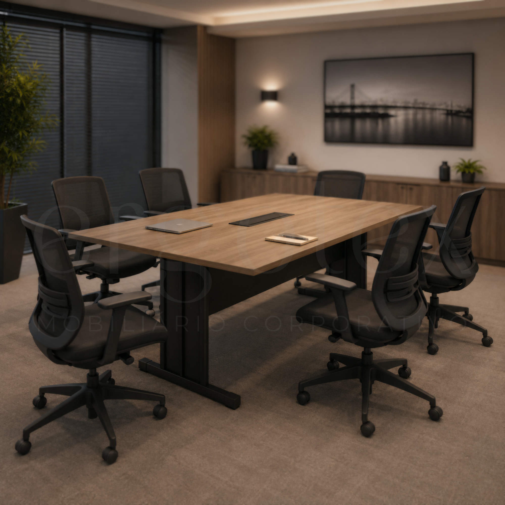 Mesa Reunião Retangular Soft 15mm