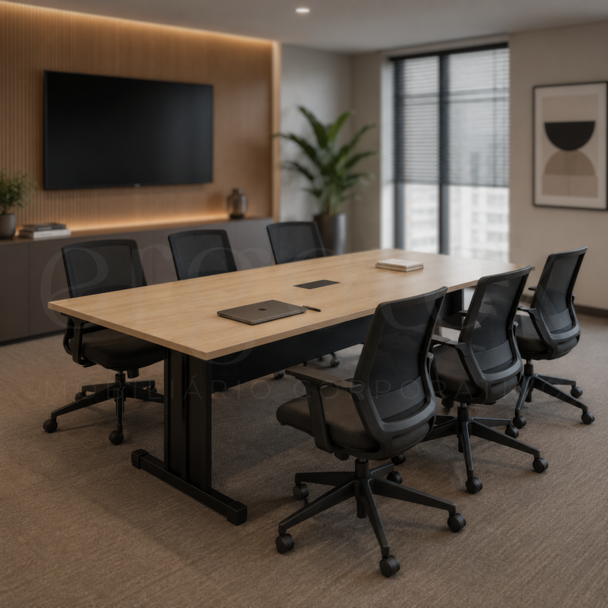 Mesa Reunião Retangular Soft 15mm