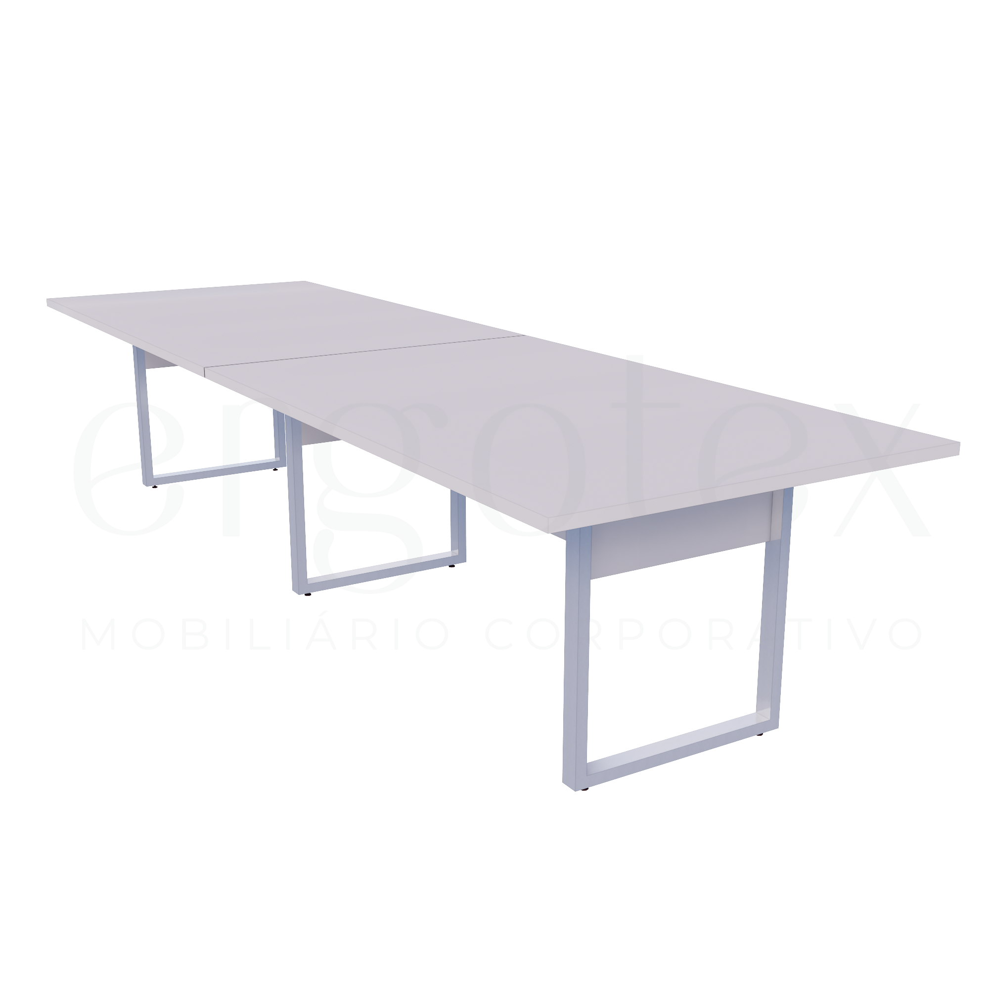 Mesa de Reunião Industrial Bipartida Tampo 30mm Preto