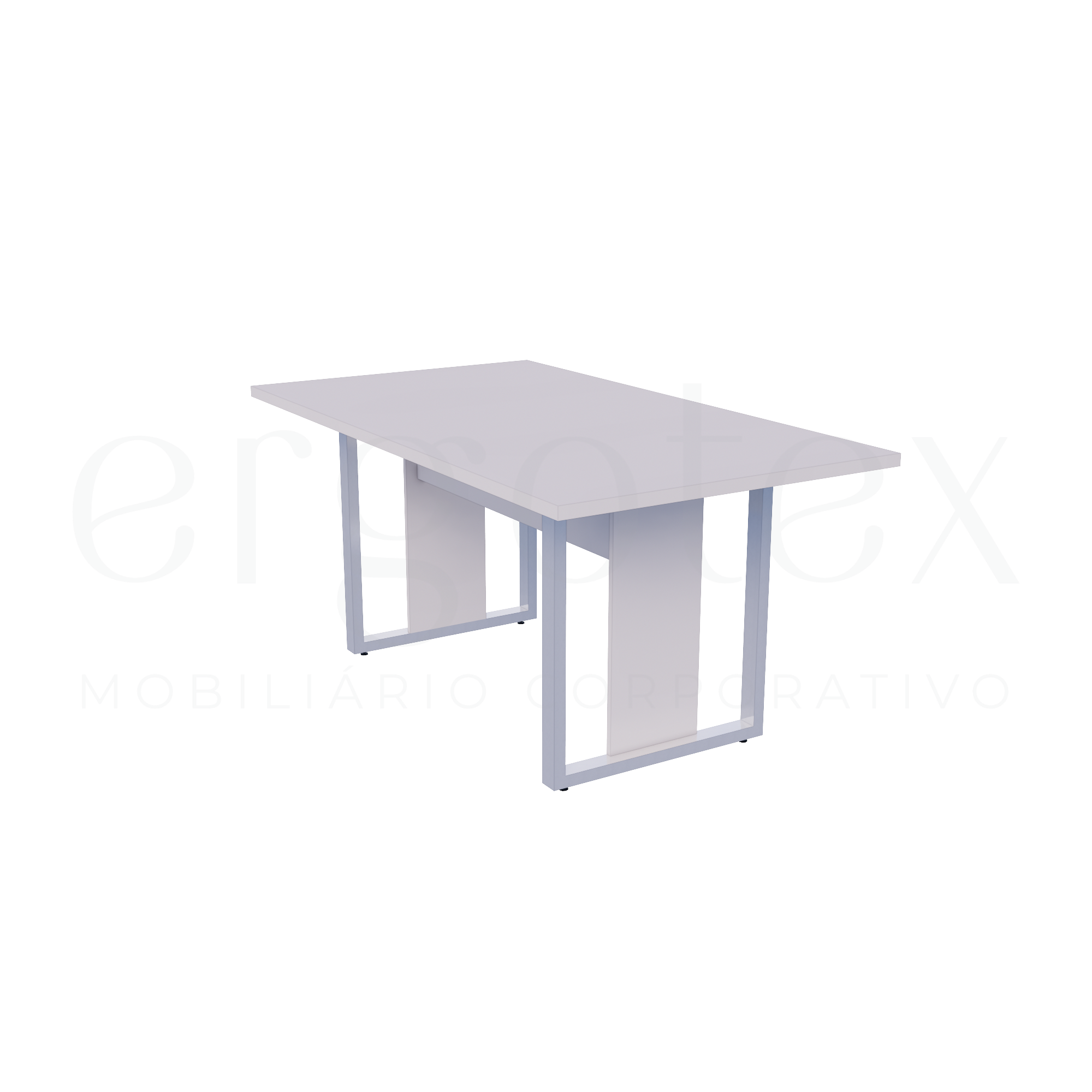 Mesa de Reunião Industrial Tampo 30mm Preto