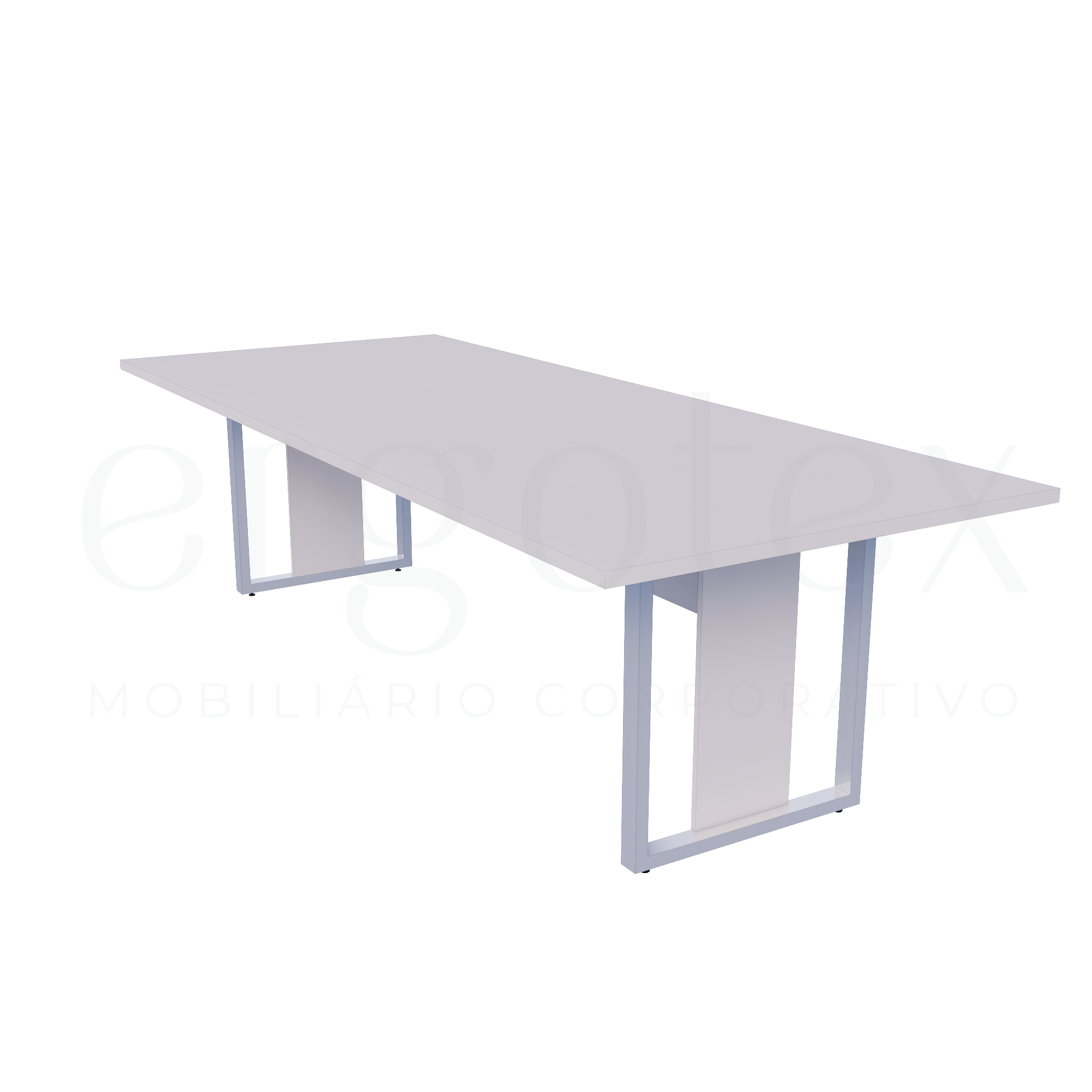 Mesa de Reunião Industrial Tampo 30mm Preto