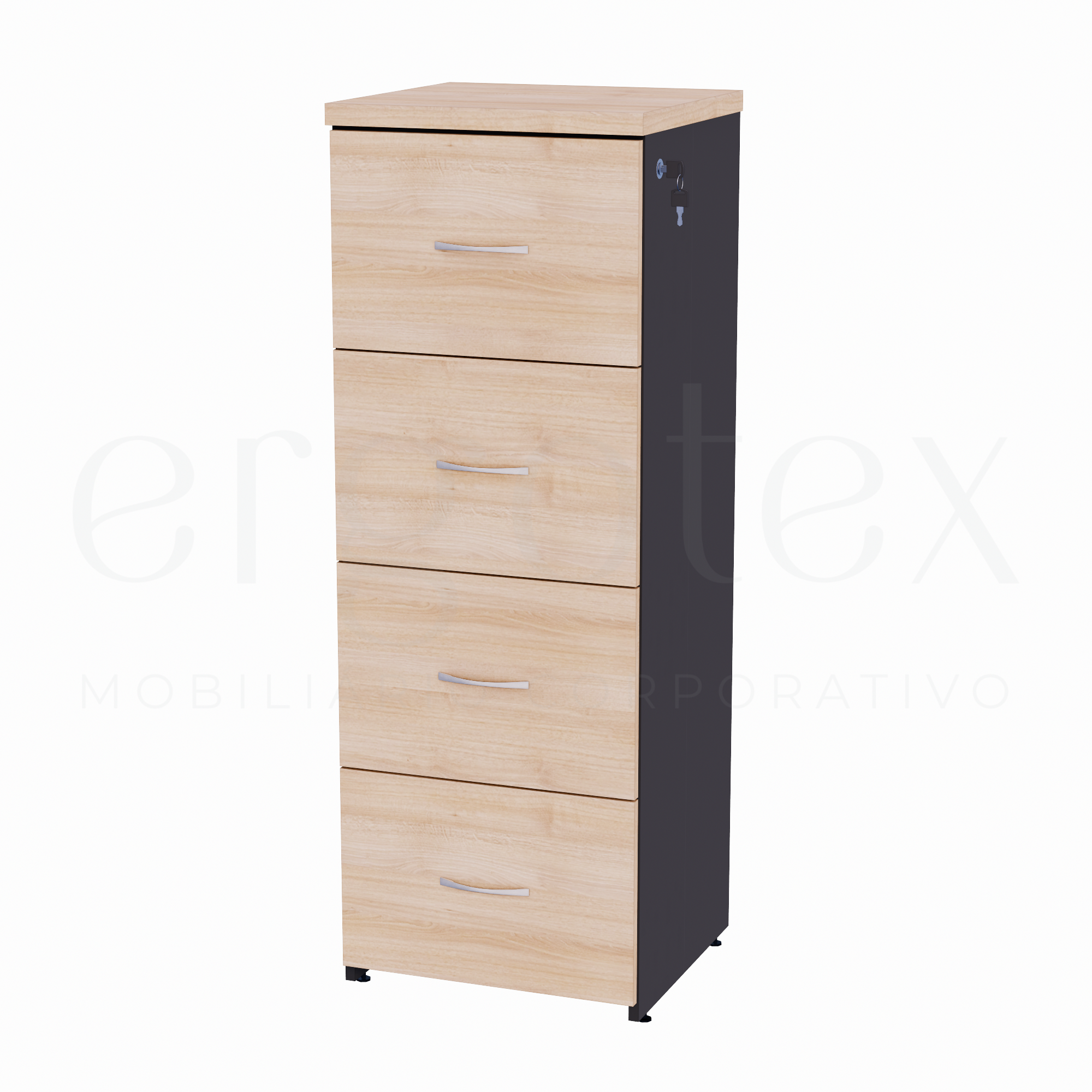 Arquivo para Pasta Suspensa com 4 Gavetas Tampo 30mm