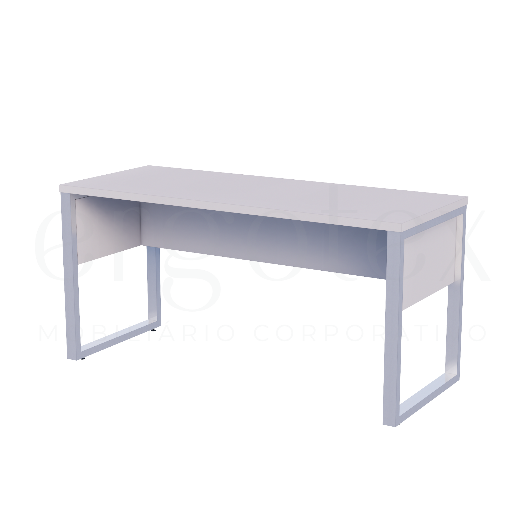 Mesa Reta Escritorio Tampo 30mm Pé Industrial
