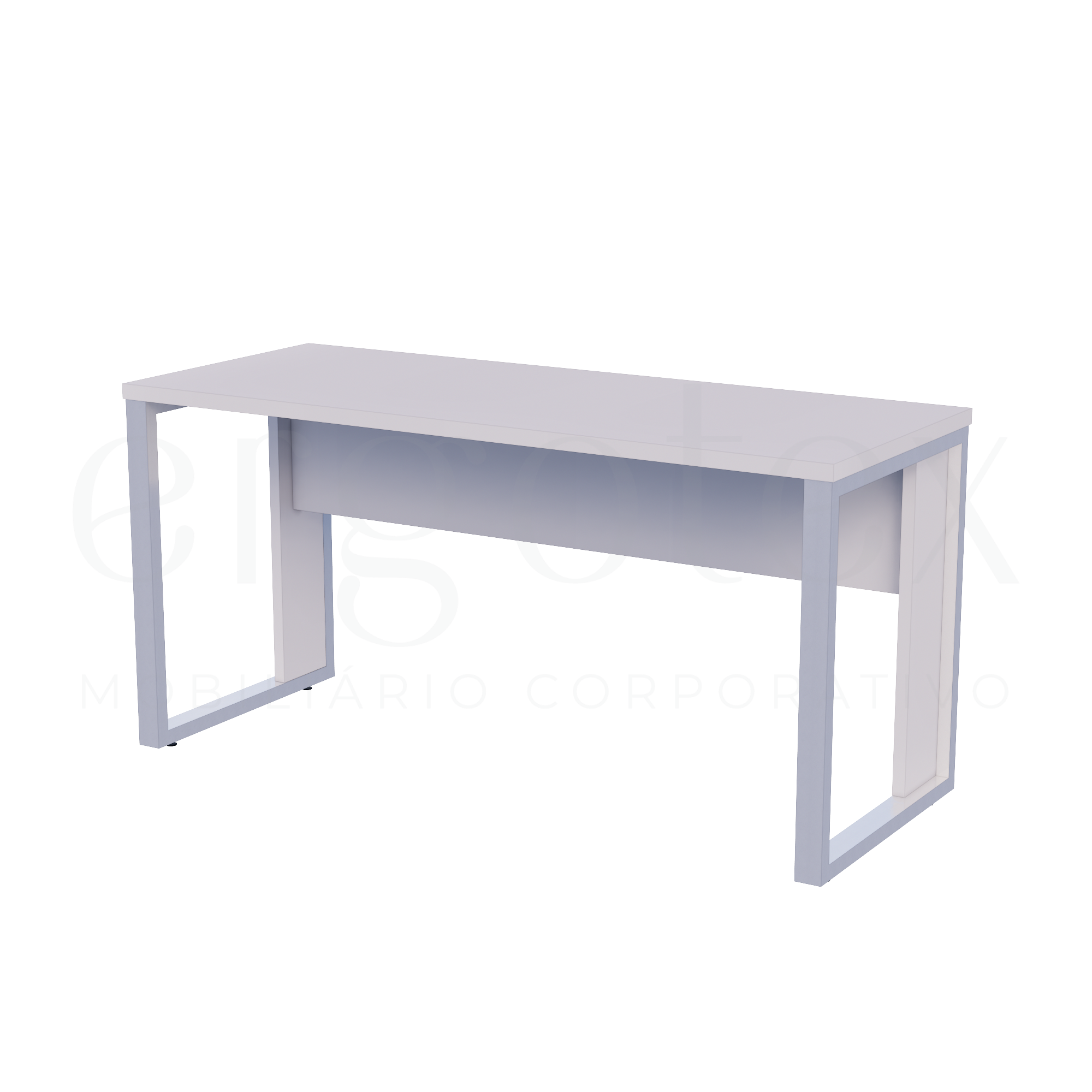 Mesa Reta Escritorio Tampo 30mm Pé Industrial