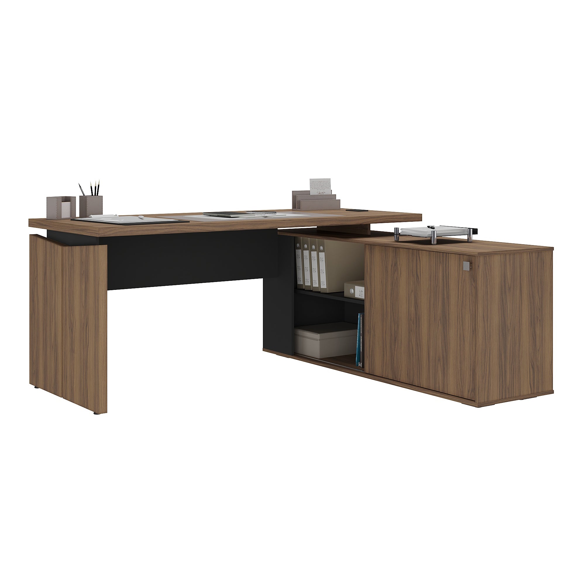 Mesa em L Escritório Gerência Connect Tampo 37mm