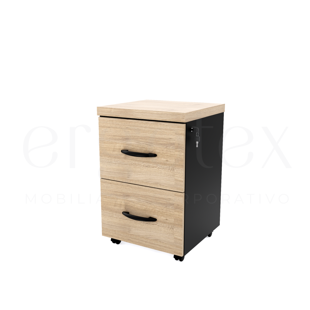 Direito Arquivo para Pasta Suspensa com 2 Gavetas Tampo 40mm